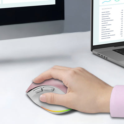 Mouse Genius ergo 9000S PRO dual recargable wireless/BT 6 botones silent - Achorao