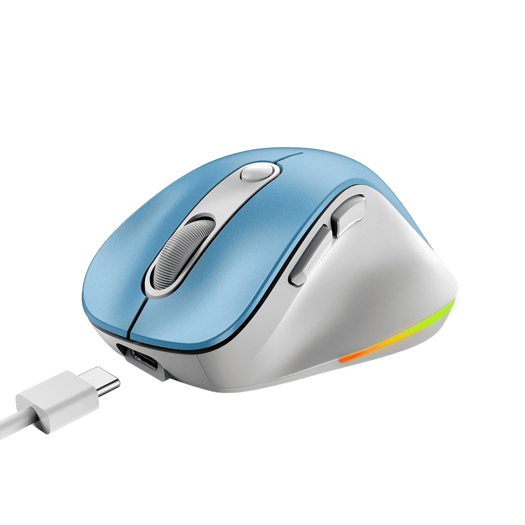 Mouse Genius ergo 9000S PRO dual recargable wireless/BT 6 botones silent - Achorao