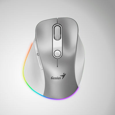 Mouse Genius ergo 9000S PRO dual recargable wireless/BT 6 botones silent - Achorao