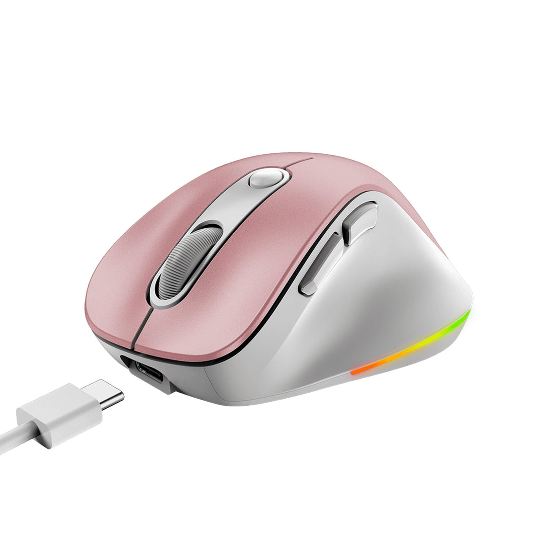 Mouse Genius ergo 9000S PRO dual recargable wireless/BT 6 botones silent - Achorao