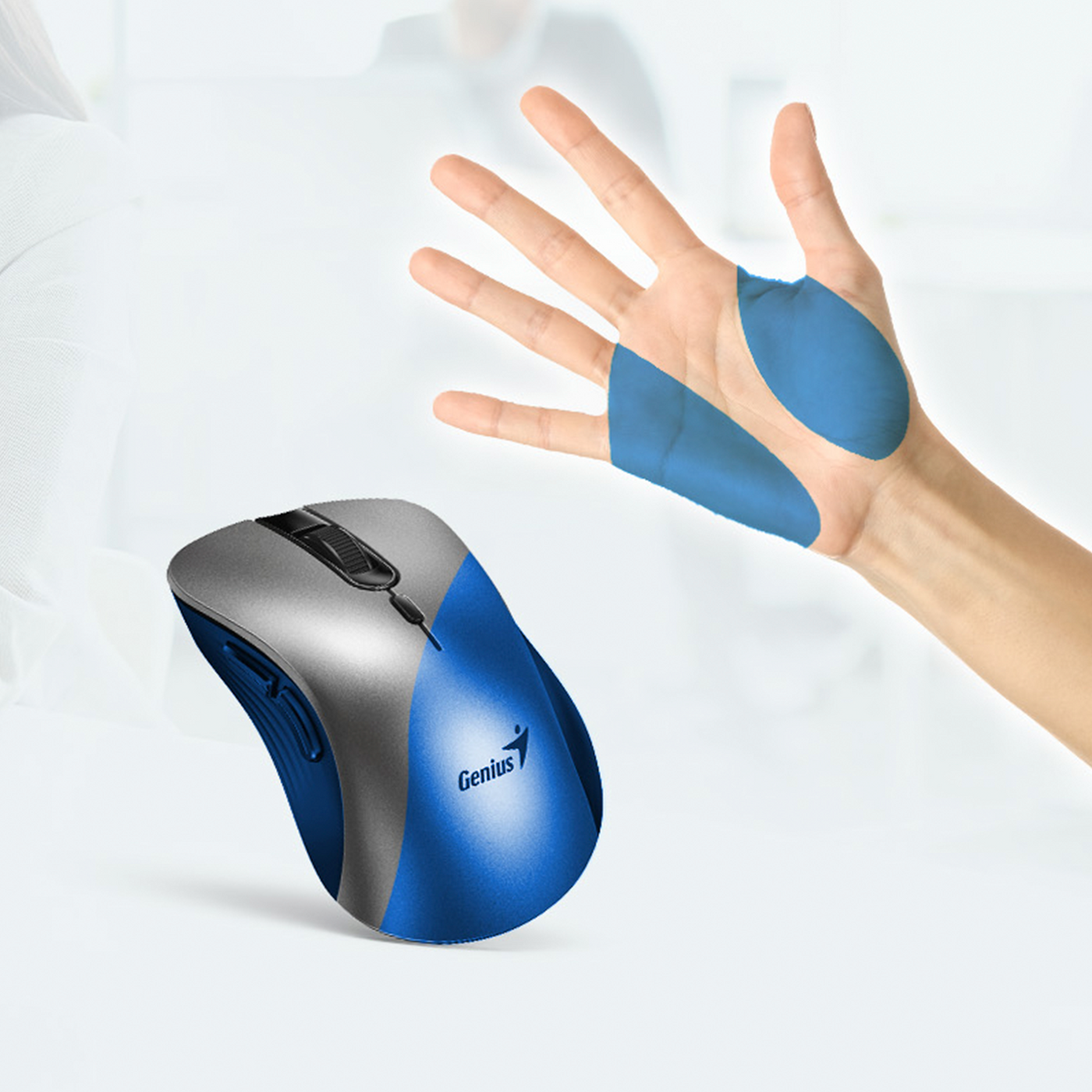 Mouse Genius Ergo 8100S AI Copilot Wireless 6 Botones ergonomico - Achorao