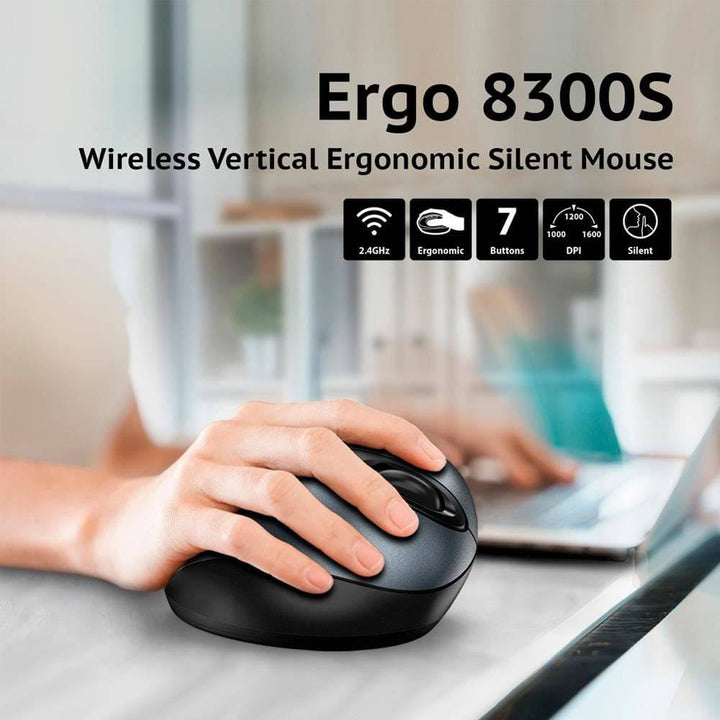 Mouse Genius Ergo 8300S Wireless Vertical 7-BOT Ergo - Achorao