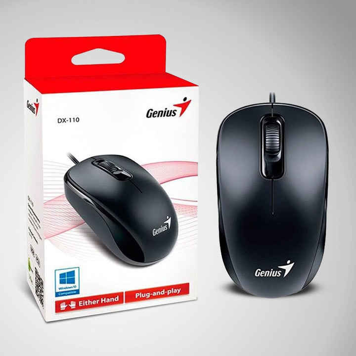 MOUSE GENIUS DX-110 USB OPTICO 1000 DPI - Achorao