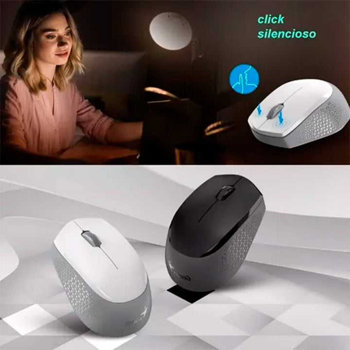 Mouse Genius NX-8000S BT Wireless/Bluetooth Blueeye Silent Ergonómico - Achorao