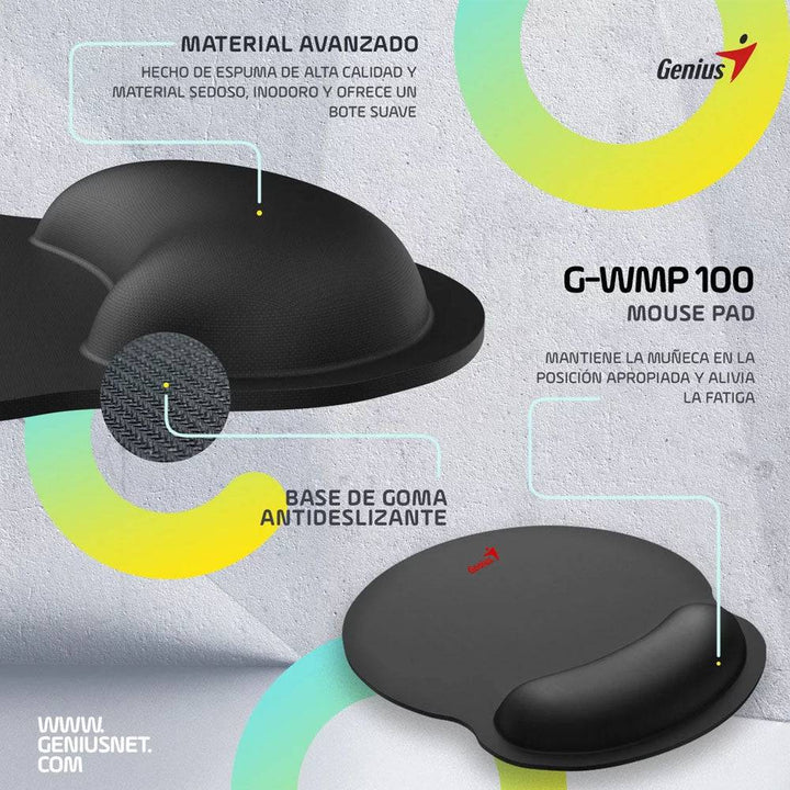Mouse Pad Genius G-WMP 100 con Descansador - Achorao