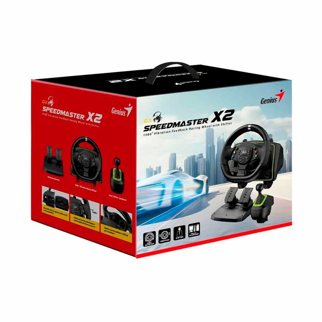 Timon simulador + Palanca GENIUS Gx Speed Master X2 DUAL, PC, PS4, XBOX - Achorao