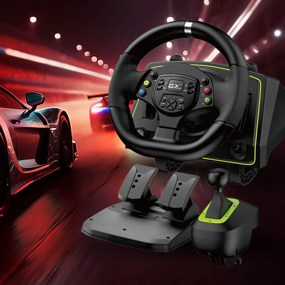 Timon simulador + Palanca GENIUS Gx Speed Master X2 DUAL, PC, PS4, XBOX - Achorao