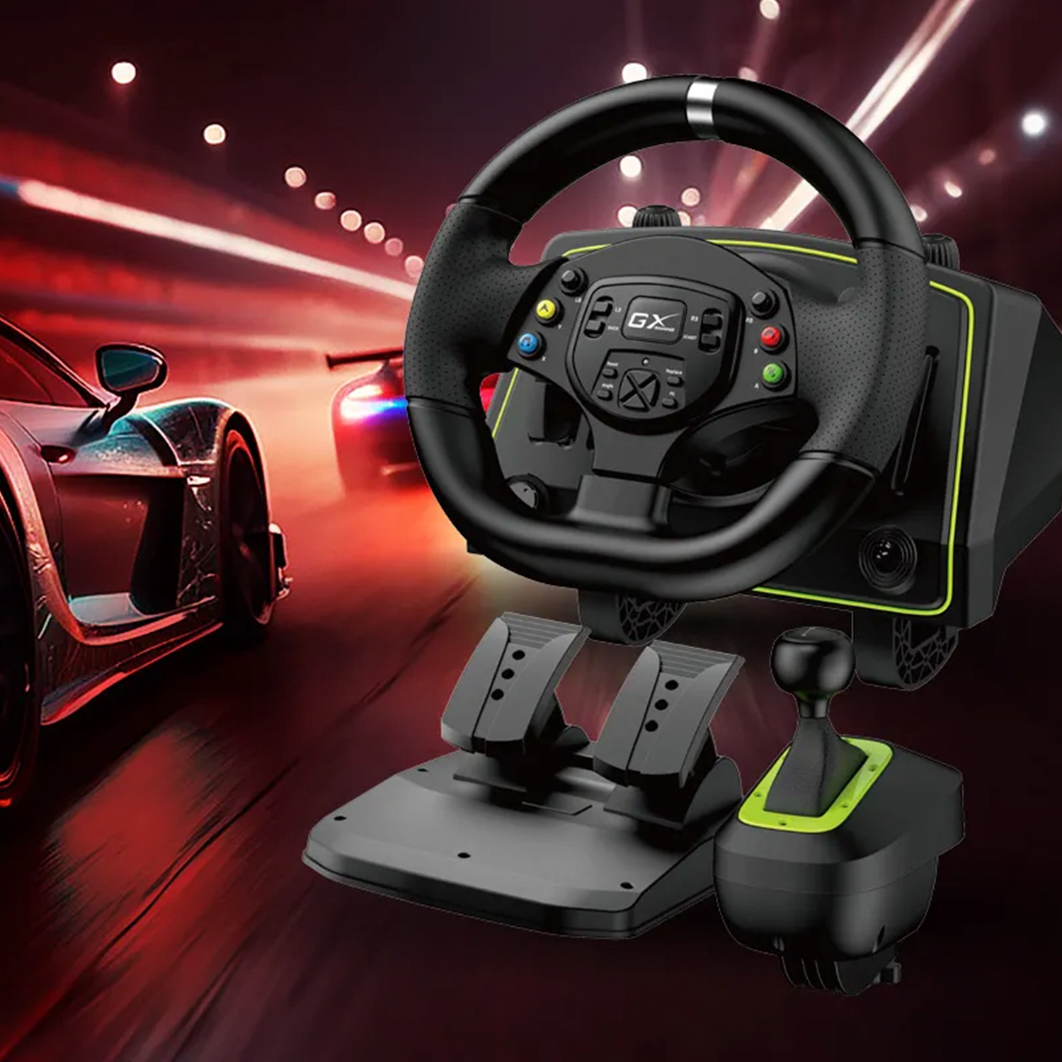 Timon simulador + Palanca GENIUS Gx Speed Master X2 DUAL, PC, PS4, XBO ...