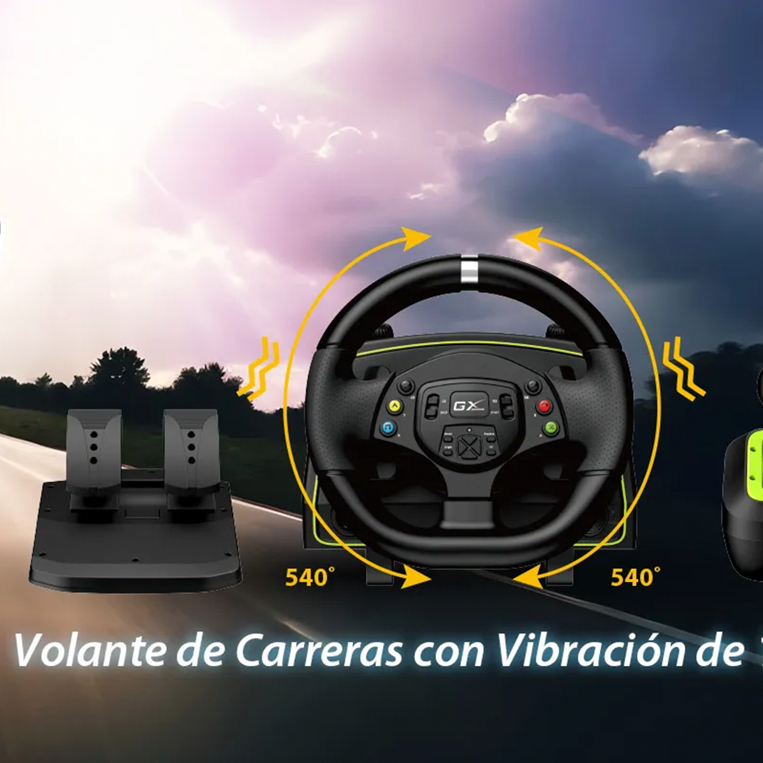 Timon simulador + Palanca GENIUS Gx Speed Master X2 DUAL, PC, PS4, XBO ...