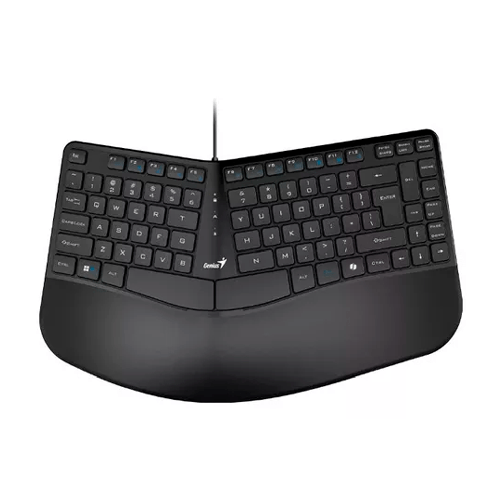 Teclado Genius Ergo KB-700 c/Tecla Copilot USB SP Negro - Achorao