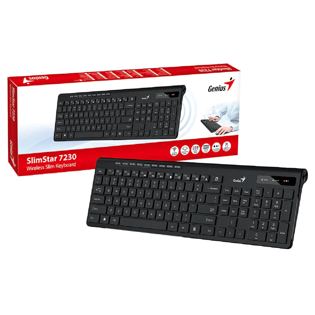 Teclado Genius Slimstar 7230 Wireless Multimedia - Achorao