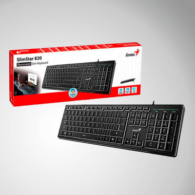 Teclado Genius slimstar 820 retroiluminado IA Copilot USB español - Achorao