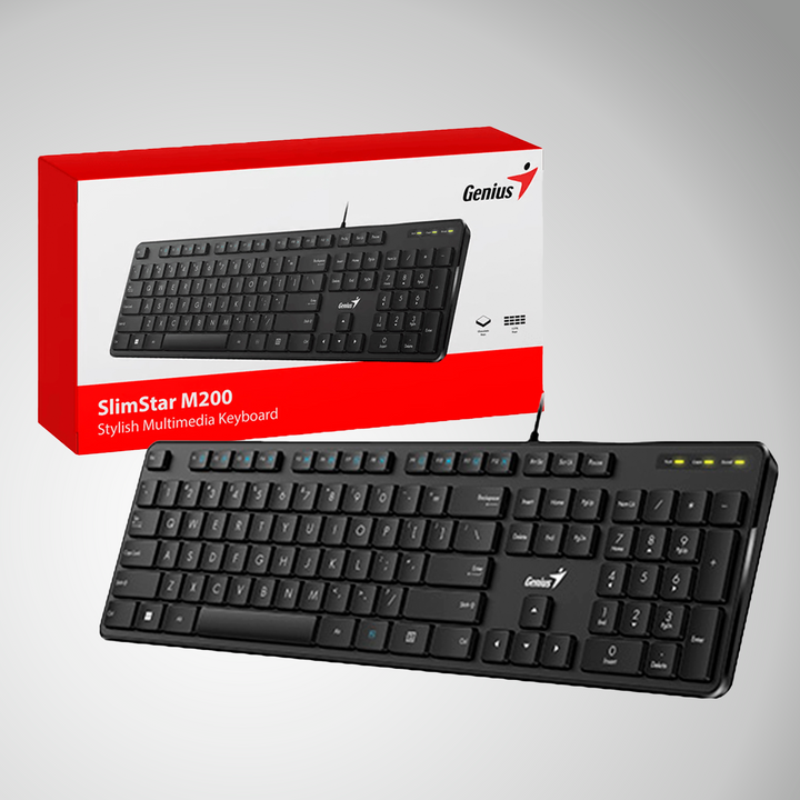 Teclado Genius Slimstar M200 usb multimedia español - Achorao