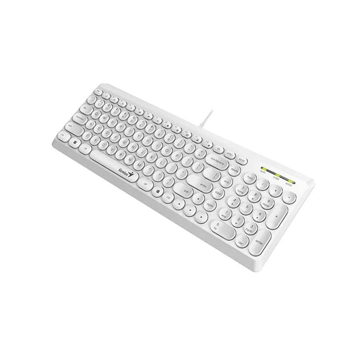 Teclado Genius Slimstar Q200 USB multimedia español Blanco - Achorao