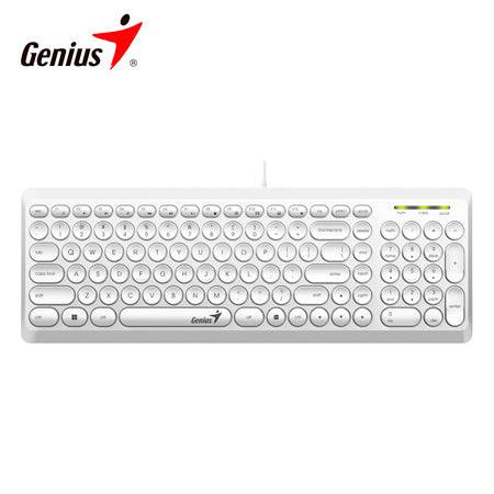 Teclado Genius Slimstar Q200 USB multimedia español Blanco - Achorao