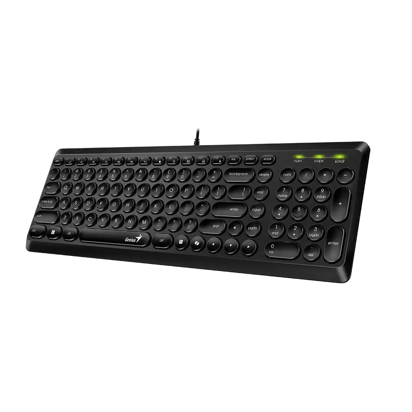 Teclado Genius Slimstar Q200 USB multimedia español Negro - Achorao