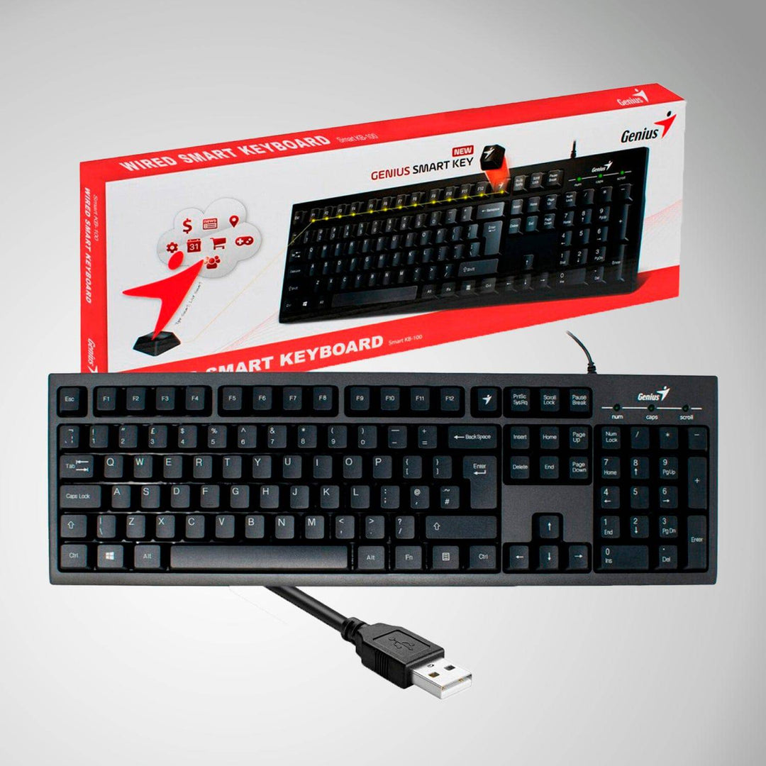 Teclado Genius Smart KB-100 USB Black - Achorao