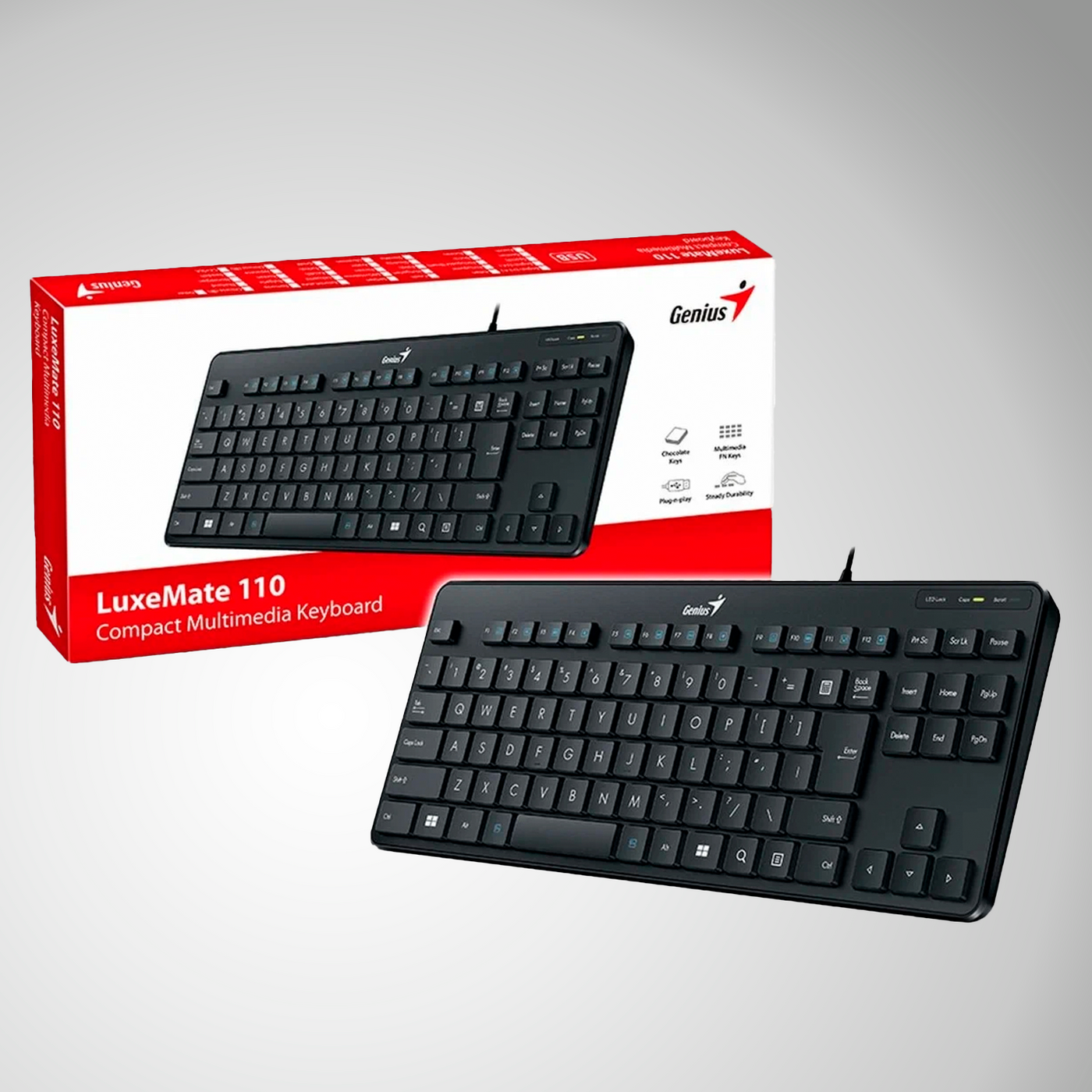 Teclado Genius tkl luxemate 110 usb multimedia español - Achorao