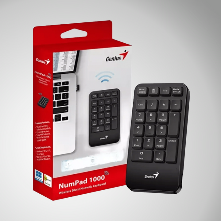 Teclado númerico Genius Numpad 1000 wireless con tecla copilot - Achorao