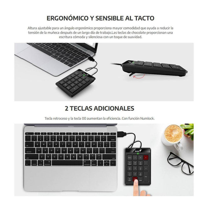 Teclado Numérico Genius NUMPAD 110 USB Chocolate Keys - Achorao