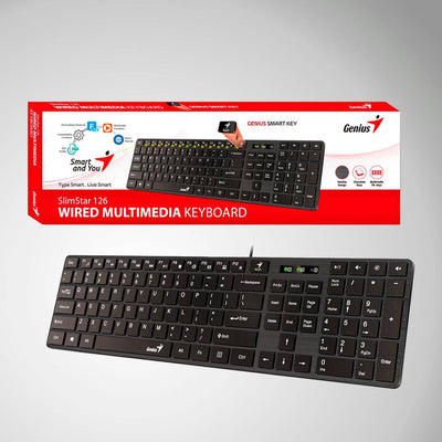 Teclado Genius smart slimstar 126 usb multimedia español - Achorao