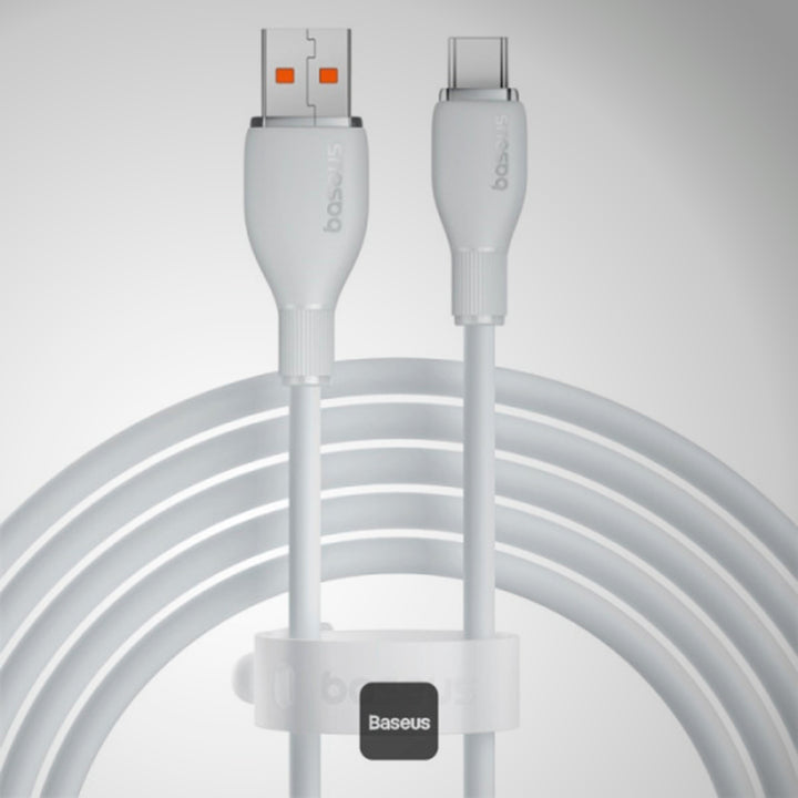 Cable de carga rápida Baseus Pudding Series, USB-A a USB-C, 100 W, 1.2 m - Achorao