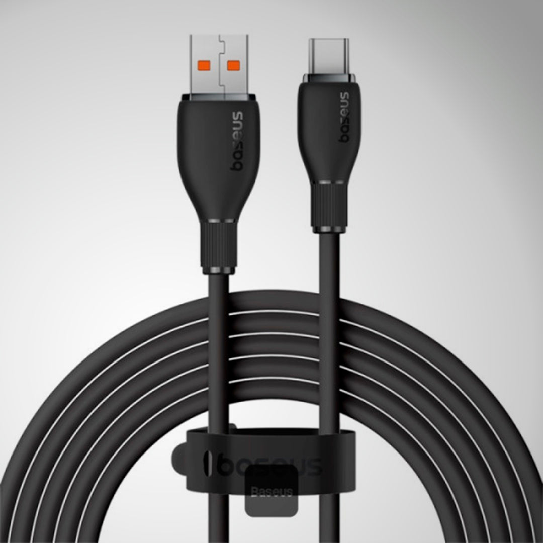 Cable de carga rápida Baseus Pudding Series, USB-A a USB-C, 100 W, 1.2 m - Achorao