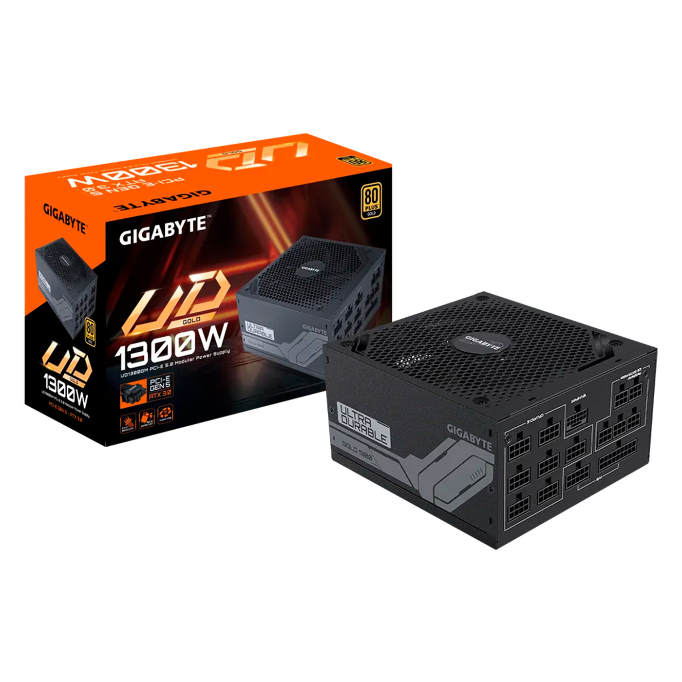 Fuente de alimentación GIGABYTE GP-UD1300GM P, 1300W, 80 PLUS Gold Certified, Formato ATX. - Achorao
