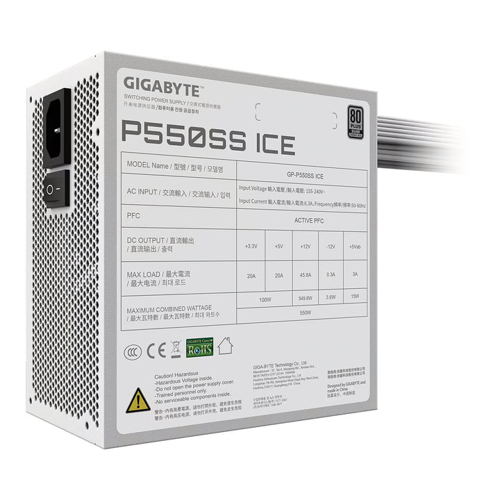 Fuente de poder Gigabyte P550SS 80 plus silver 550 wts - Achorao