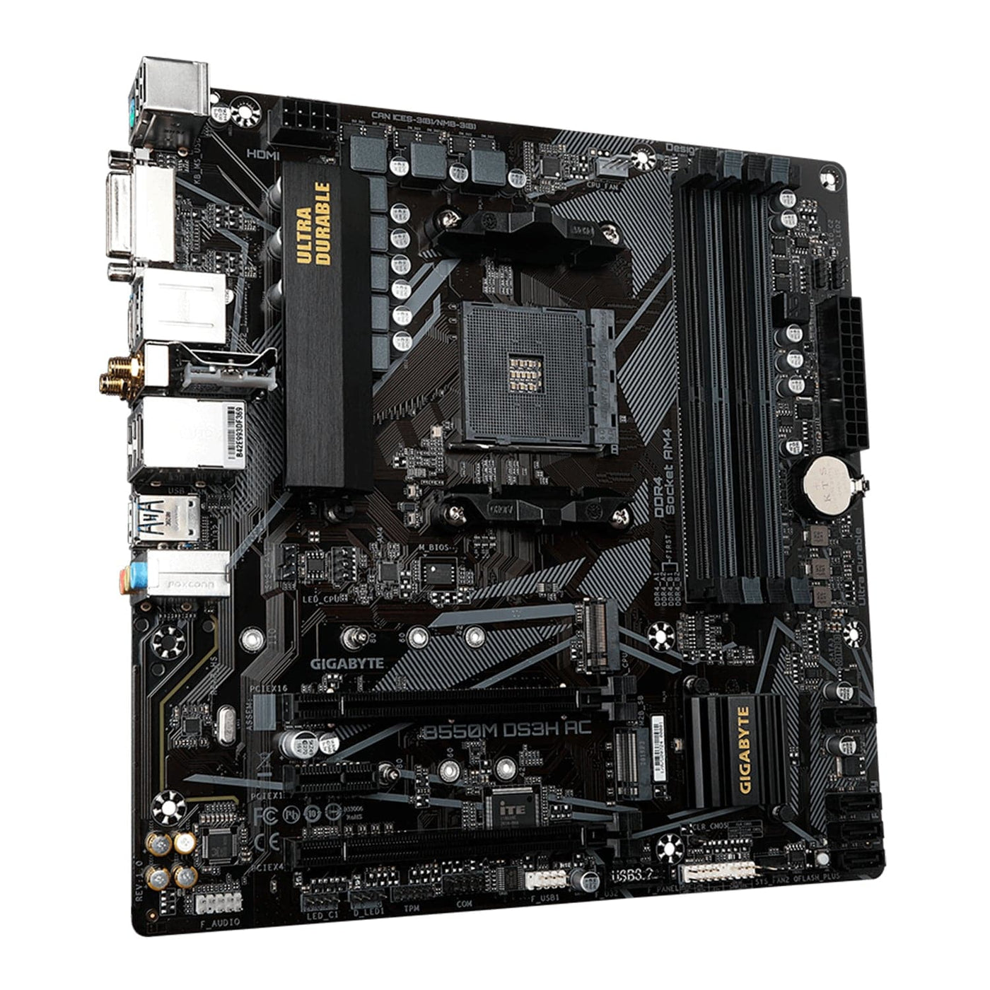 Motherboard Gigabyte B550M DS3H AC (rev. 1.5) Chipset AMD B550, Socket AM4, Micro ATX - Achorao
