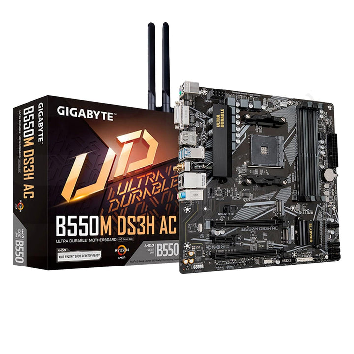 Motherboard Gigabyte B550M DS3H AC (rev. 1.5) Chipset AMD B550, Socket AM4, Micro ATX - Achorao