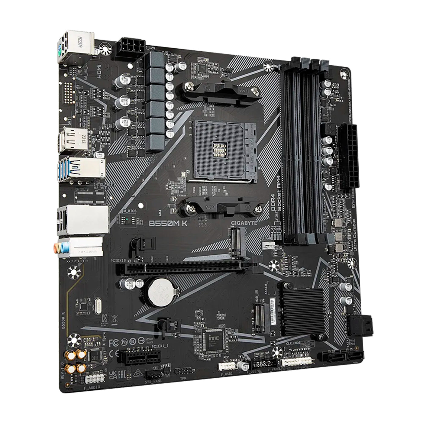 Motherboard Gigabyte B550M K (rev. 1.0) Chipset AMD B550, Socket AM4, Micro ATX - Achorao