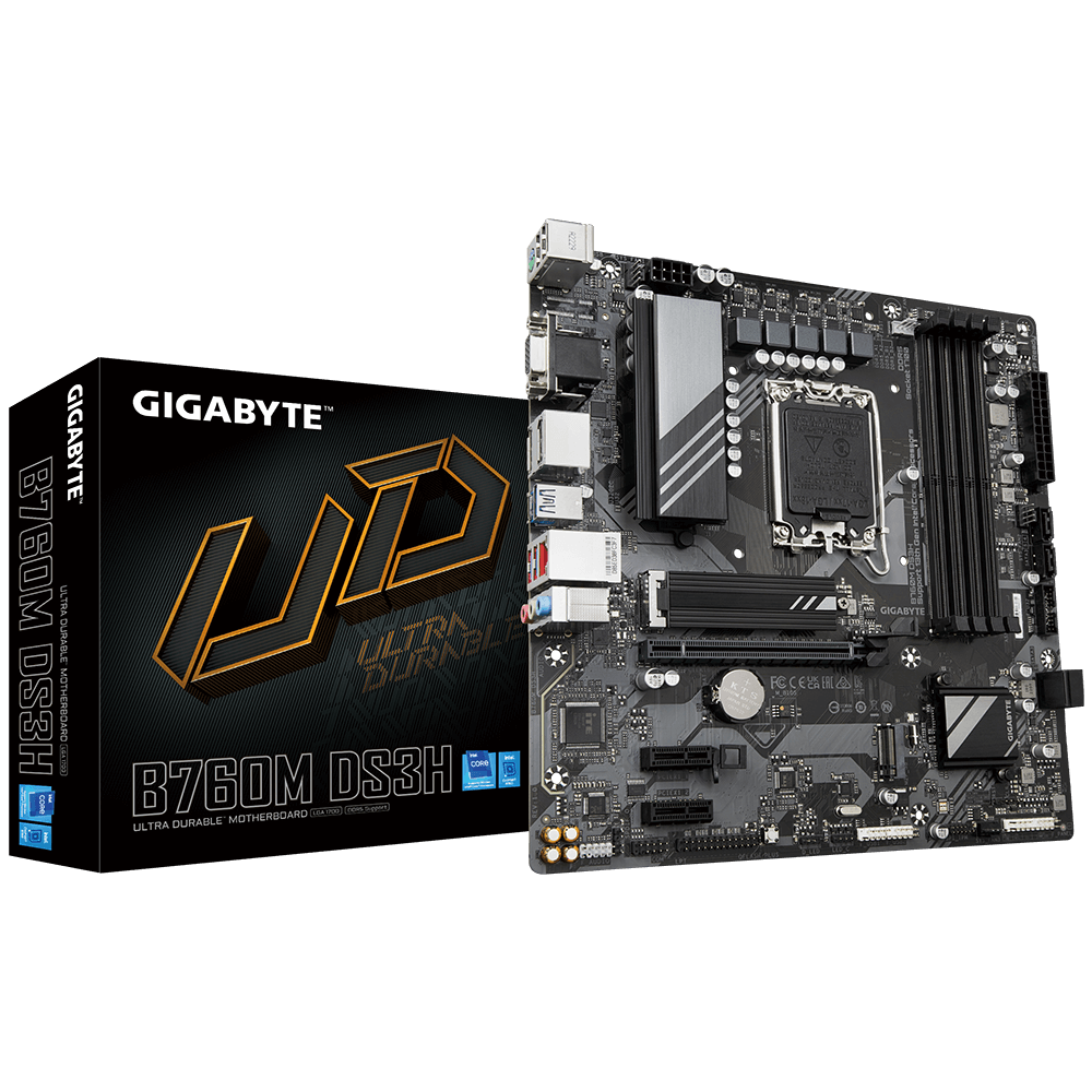 Motherboard Gigabyte B760M DS3H (rev. 1.0) Chipset Intel B760, LGA1700, Micro ATX - Achorao
