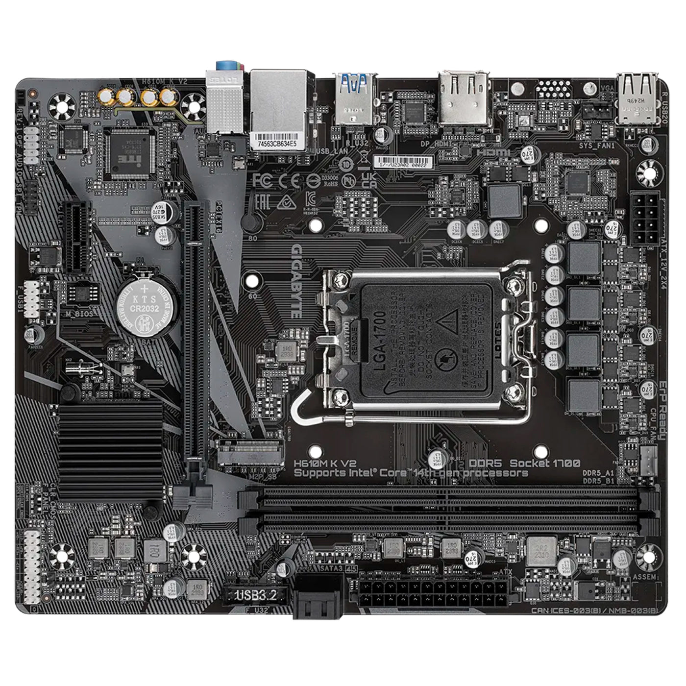 Motherboard Gigabyte H610M K V2, Chipset Intel H610, LGA1700, Micro ATX - Achorao
