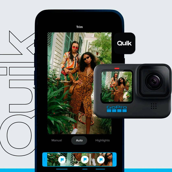 Cámara de acción GoPro HERO 10 pantalla LCD frontal y trasera táctil 1080p - Achorao