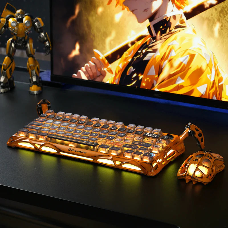 Teclado mecánico gamer Gravastar Mercury K1 Pro, inalámbrico - Achorao
