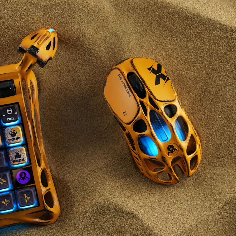 Mouse gamer Gravastar Mercury XPRO Inalámbrico 8K Dongle Battle Worn Yellow Editión Special - Achorao