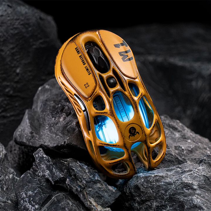 Mouse gamer GravaStar MERCURY M1 PRO Inalámbrico BATTLE WORN YELLOW (Sin Dongle)