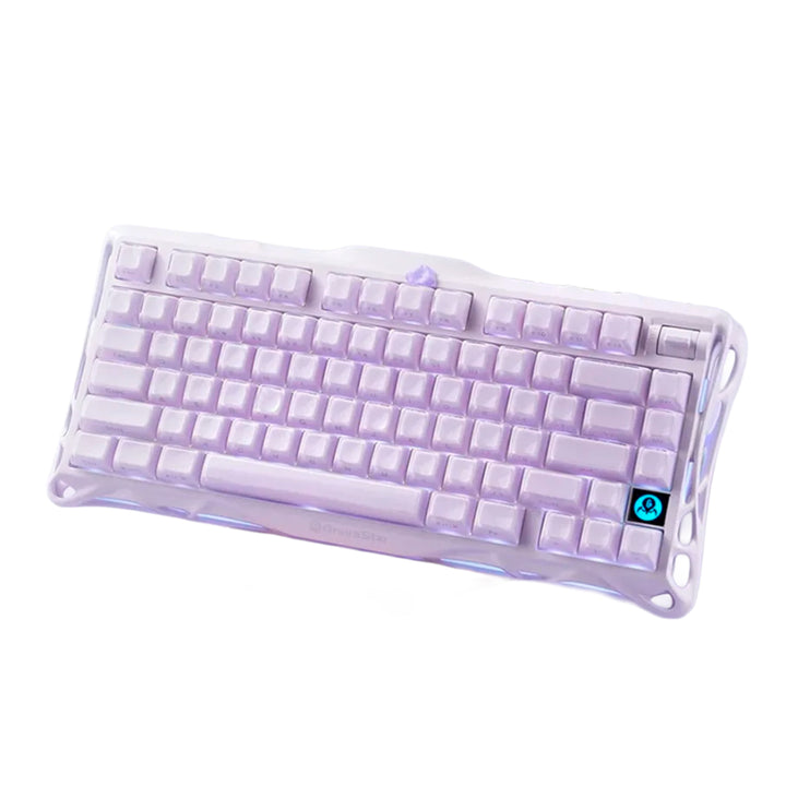 Teclado mecánico gamer Gravastar Mercury V75 HE, cableado, Lavender purple, layout inglés - Achorao