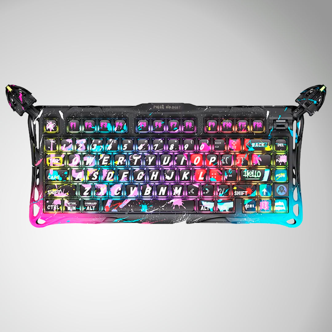 Teclado mecánico gamer GravaStar MERCURY V75 PRO HE Cableado Ingles UFO MAGNETIC SWITCH