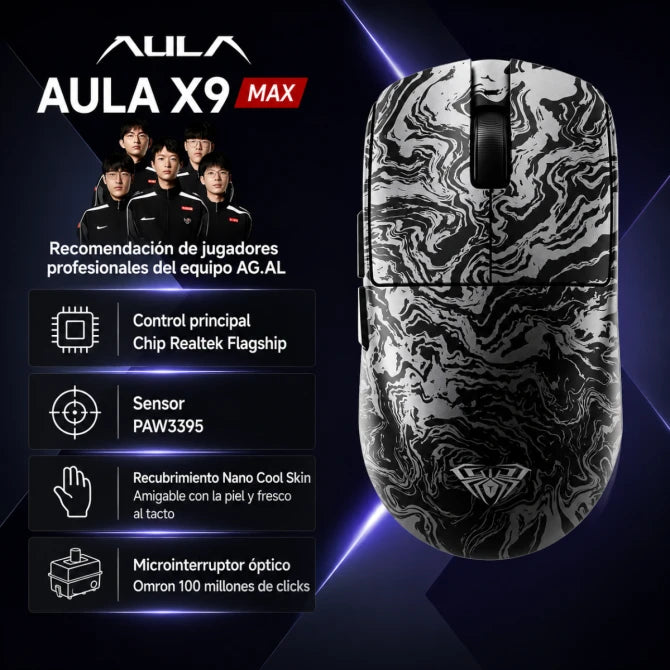 Mouse gamer Aula X9 MAX Inalámbrico
