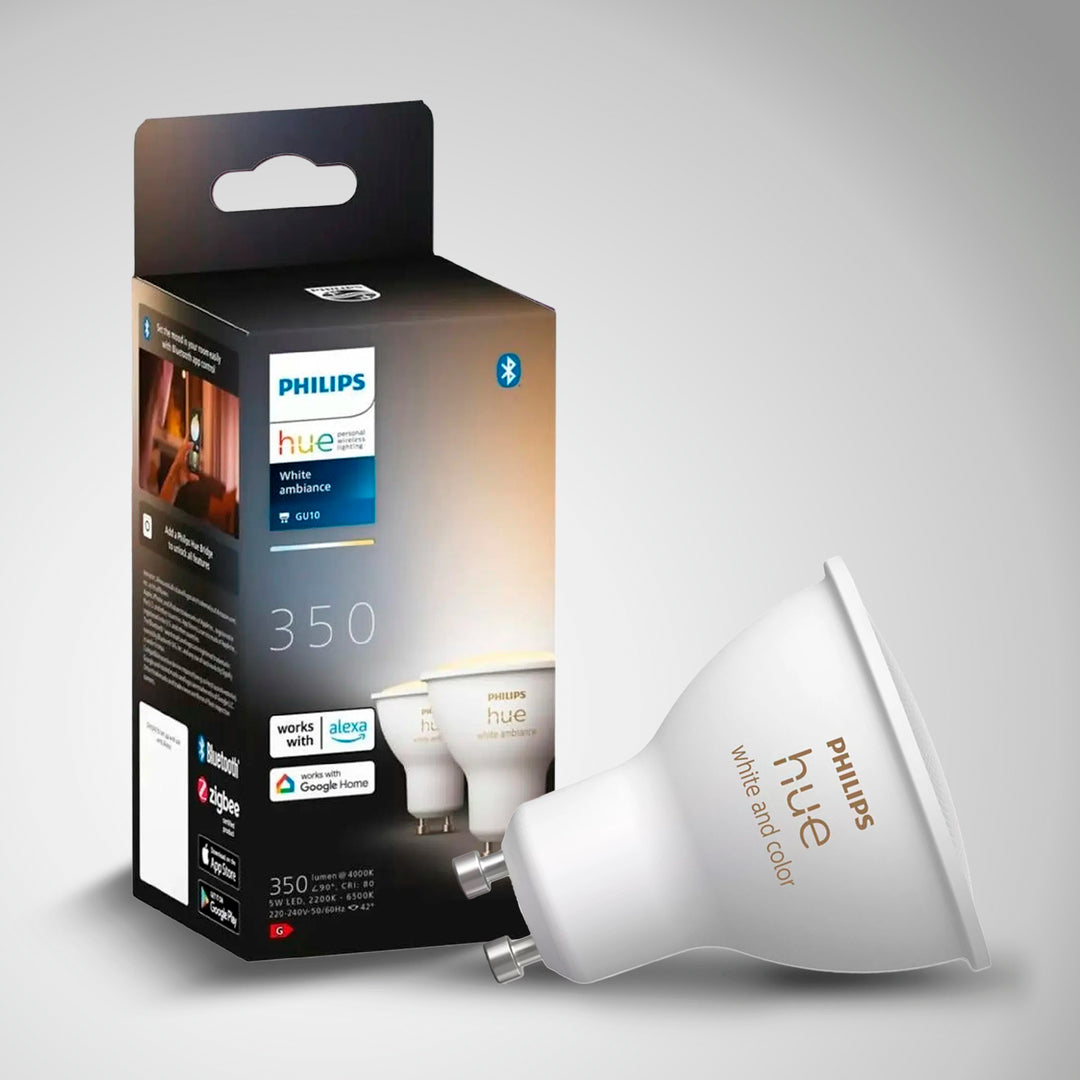 Foco inteligente Philips Hue GU10 White & Color Ambiance, 5.7 W, 350 lm DEMO - Achorao