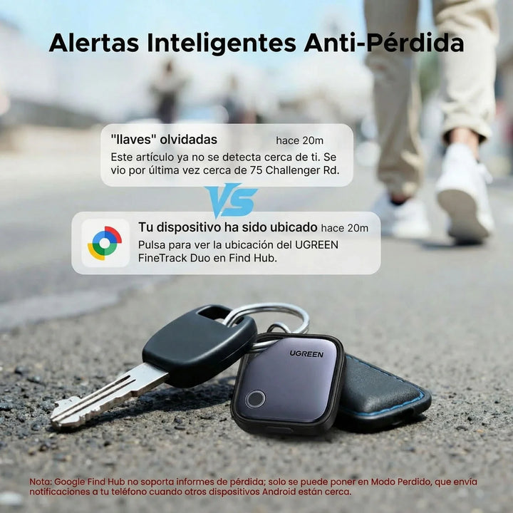 Rastreador inteligente Bluetooth UGREEN Finetrack con soporte para Samsung SmartThings CM829