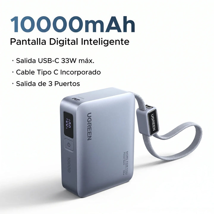 PowerBank Ugreen 33W, 10000mAh, PB584 - Achorao