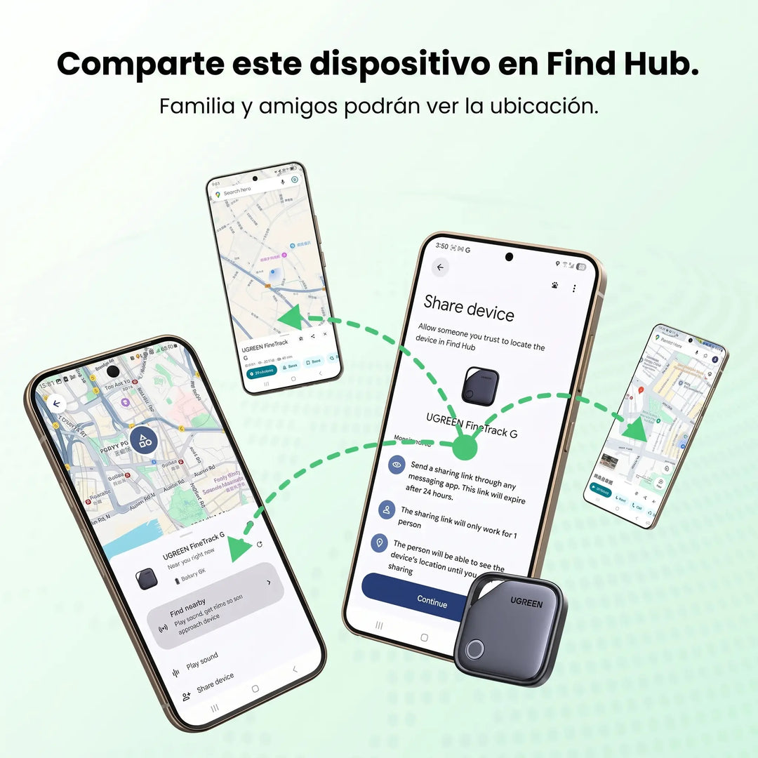 Rastreador inteligente Bluetooth UGREEN Finetrack con soporte para Samsung SmartThings CM829