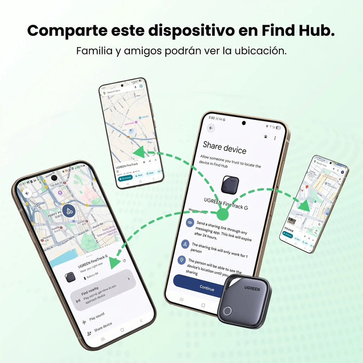 Rastreador inteligente Bluetooth UGREEN Finetrack con soporte para Samsung SmartThings CM829