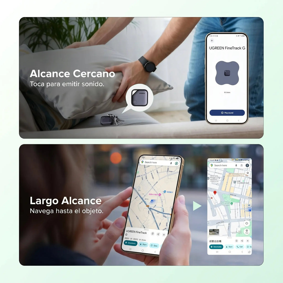 Rastreador inteligente Bluetooth UGREEN Finetrack con soporte para Samsung SmartThings CM829