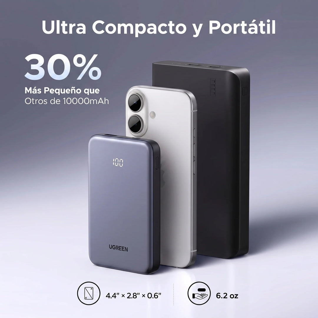 Power bank UGREEN de 20 W con carga rápida bidireccional PB507