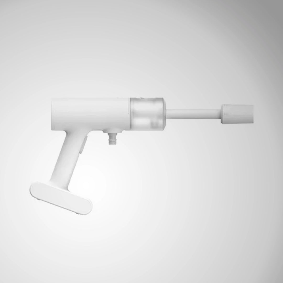 Hidrolavadora inalámbrica Xiaomi portátil en color blanco con batería extraíble, ideal para limpieza de salud y bienestar.
