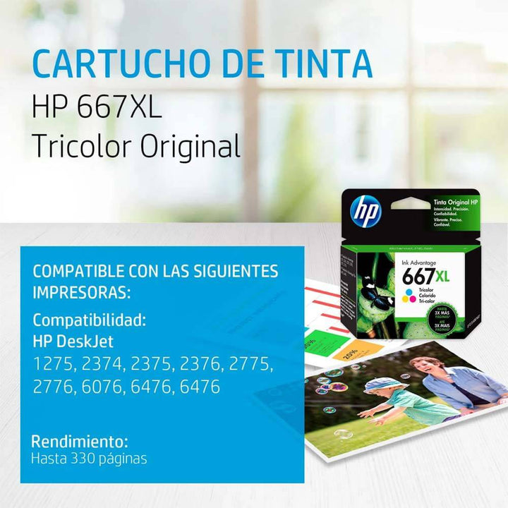 Cartucho de tinta HP 667XL Original Ink - Achorao
